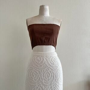 handmade brown tube top